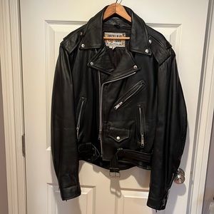 Knucklehead Leather for Allston Beat Men’s Leather Motorcycle Jacket - vintage